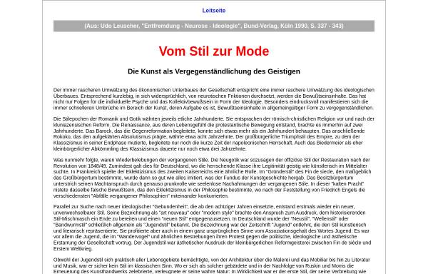 Vorschau von www.udo-leuschner.de, Vom Stil zur Mode