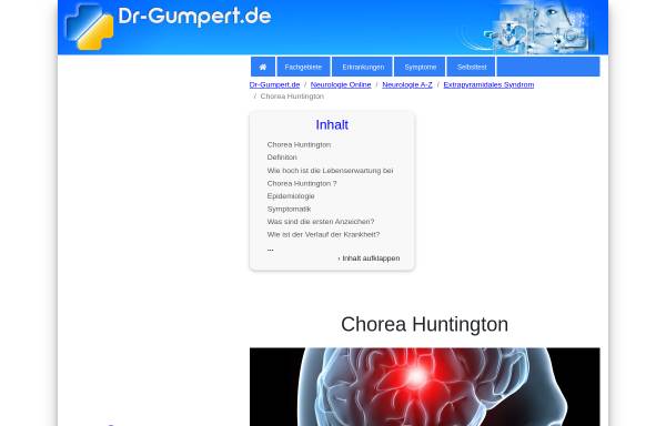 Vorschau von www.dr-gumpert.de, Dr. Gumpert: Chorea Huntington