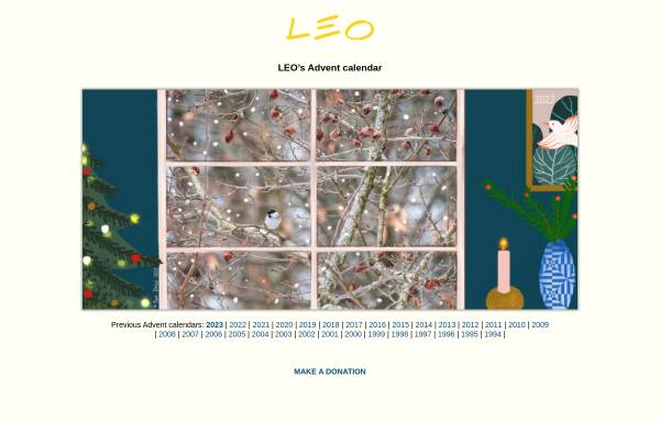 Vorschau von www.leo.org, LEO-Adventskalender