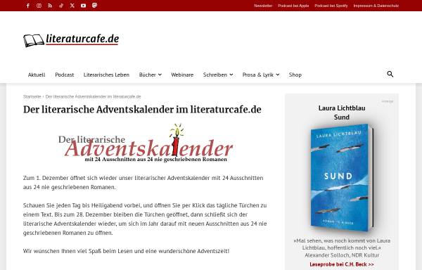 Vorschau von www.literaturcafe.de, Literarischer Adventskalender