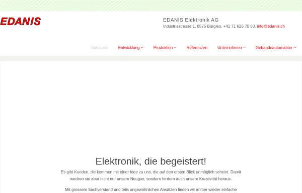 Vorschau von edanis.ch, EDANIS Elektronik AG
