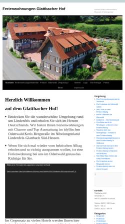 Vorschau der mobilen Webseite www.glattbacher-hof.de, Ferienwohnungen Glattbacher Hof