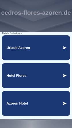 Vorschau der mobilen Webseite www.cedros-flores-azoren.de, Ferienhaus auf Flores