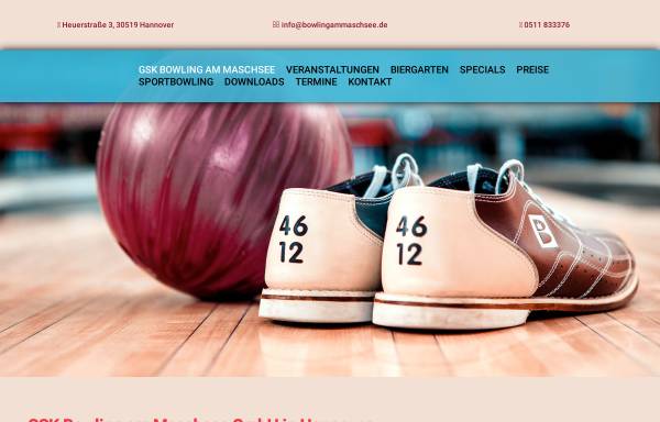 Vorschau von www.bowlingammaschsee.de, GSK Bowling am Maschsee GmbH