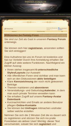 Vorschau der mobilen Webseite www.fantasy-foren.de, Fantasy-Foren