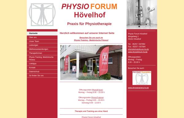 Vorschau von www.physioforum-hv.de, Physio Forum Hövelhof