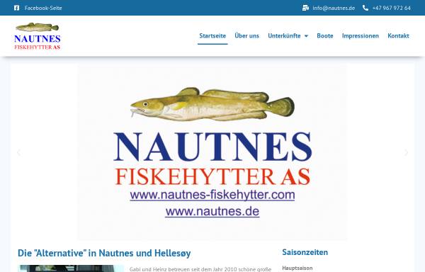 Vorschau von www.nautnes.de, Nautnes-Fiskehytter AS
