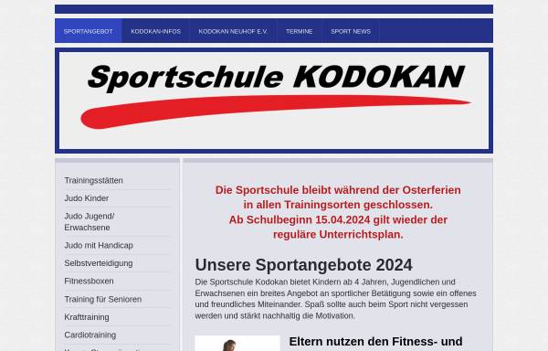 Vorschau von www.kodokansport.info, Kodokanteam Neuhof