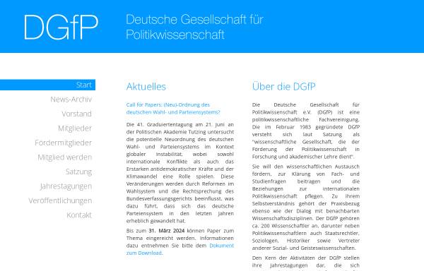 Vorschau von www.dgfp.org, Deutsche Gesellschaft für Politikwissenschaft (DGfP)