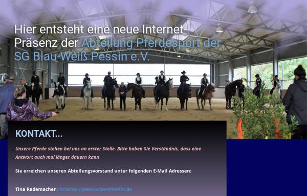 Vorschau von www.reitsport-pessin.de, SG Blau-Weiss Pessin e.V. - Abteilung Reiten & Fahren