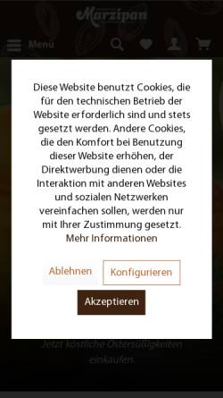 Vorschau der mobilen Webseite www.odenwaelder-marzipan.de, Odenwälder Marzipan Konditorei GmbH