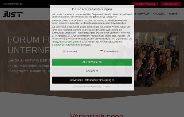 Vorschau von www.just-forum.de, Just e.V. Forum für Existenzgründung und Unternehmen