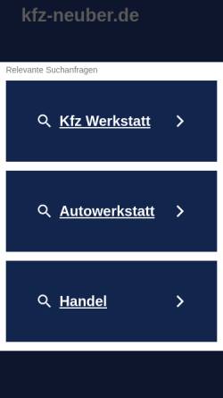 Vorschau der mobilen Webseite www.kfz-neuber.de, Neuber Motorsport, Kfz-Fachbetrieb - inh. Hans-Jürgen Neuber