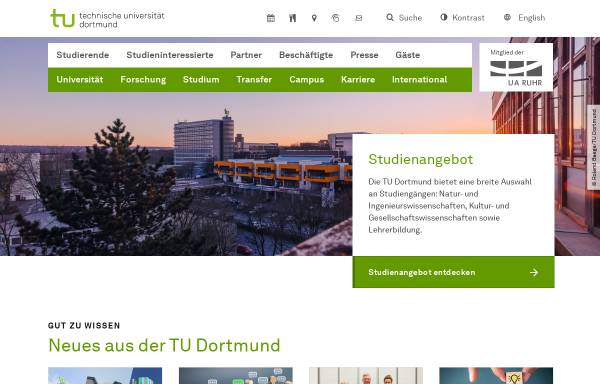 Vorschau von www.tu-dortmund.de, Technische Universität Dortmund