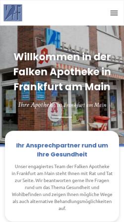 Vorschau der mobilen Webseite www.falken-apotheke-frankfurt.de, Falken-Apotheke