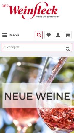 Vorschau der mobilen Webseite www.der-weinfleck.de, Der Weinfleck e.K.