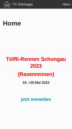 Vorschau der mobilen Webseite www.tc-schongau.ch, Töffli Clup Schongau