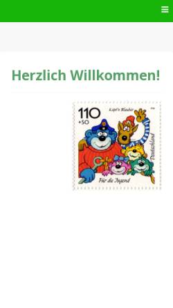 Vorschau der mobilen Webseite www.briefmarken-herford.de, Junge Briefmarkenfreunde Herford im Landesring NRW der DPhJ e.V.