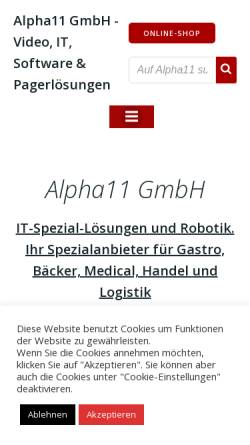 Vorschau der mobilen Webseite www.alpha11.de, Klaus D. Hamal, Alpha11 Business Security