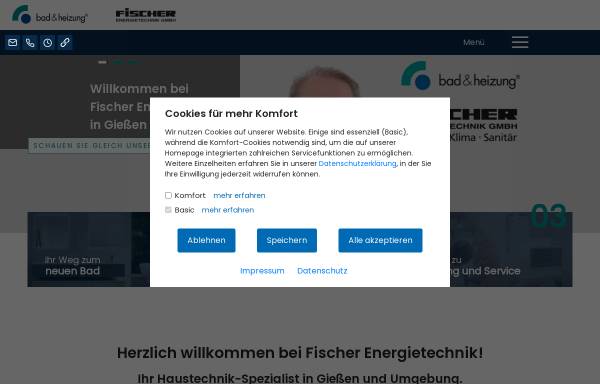 Vorschau von www.badundheizung.de, Fischer Energietechnik GmbH