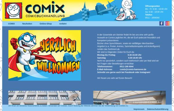 Vorschau von www.comix-hannover.de, COMIX - Comicbuchhandlung GmbH & Co. KG