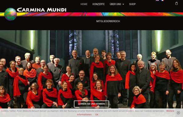 Vorschau von www.carmina-mundi.de, Kammerchor Carmina Mundi e.V.