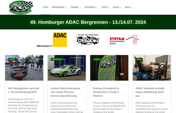 Vorschau von www.homburger-bergrennen.de, Homburger ADAC Bergrennen