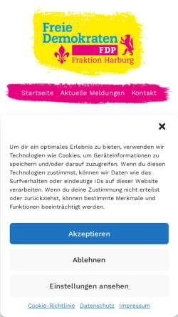 Vorschau der mobilen Webseite www.fdp-fraktion-harburg.de, FDP-Bezirksfraktion Harburg