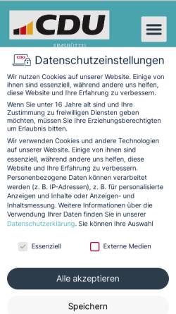 Vorschau der mobilen Webseite www.cdueimsbuettel.de, CDU Hamburg-Eimsbüttel