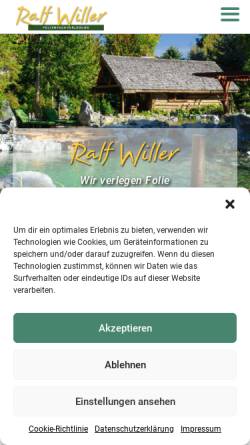 Vorschau der mobilen Webseite www.folien-willer.de, Ralf Willer, Folienfachverlegung