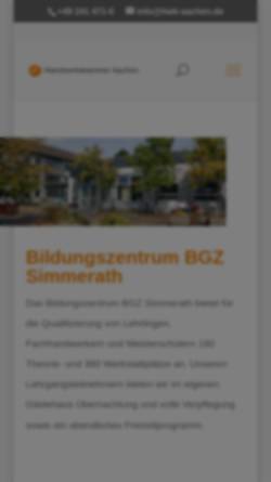 Vorschau der mobilen Webseite www.bgz-simmerath.de, Bildungszentrum BGZ Simmerath
