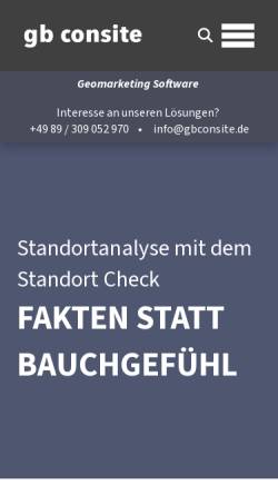 Vorschau der mobilen Webseite www.standortanalyse.biz, Online-Standortcheck