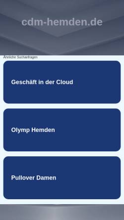 Vorschau der mobilen Webseite www.cdm-hemden.de, Drexel GmbH