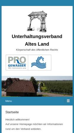 Vorschau der mobilen Webseite www.uhv16.de, Unterhaltungsverband Nr. 16 Altes Land