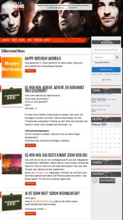 Vorschau der mobilen Webseite www.silbermond-fanclub.de, Silbermond Fanpage