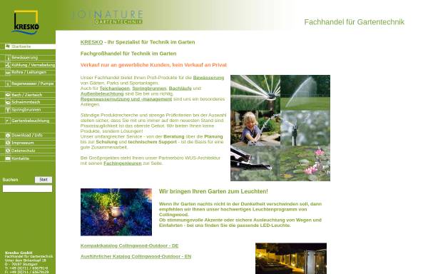 Vorschau von www.kresko.de, Kresko GmbH Fachhandel für Gartentechnik