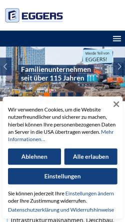 Vorschau der mobilen Webseite www.eggers-wittenberge.de, Eggers Umwelttechnik GmbH