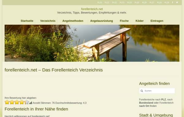 Vorschau von forellenteich.net, Angelteiche in Deutschland