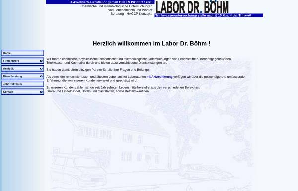 Vorschau von www.labor-dr-boehm.de, Labor Dr. Böhm