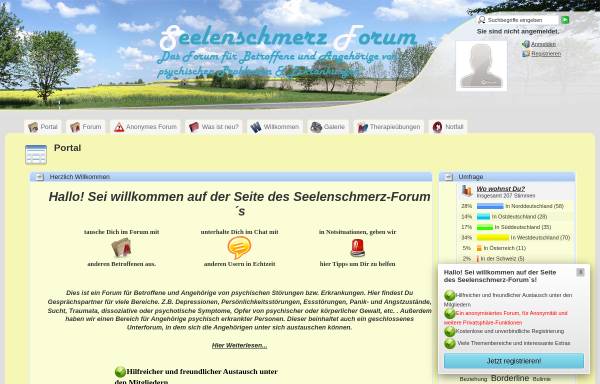 Vorschau von www.seelenschmerz-forum.de, Seelenschmerz-Forum