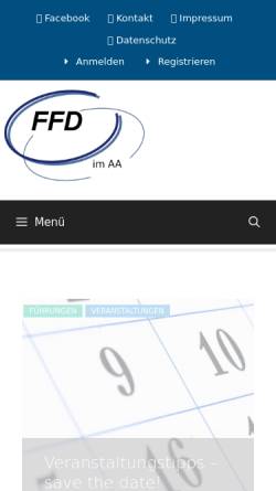 Vorschau der mobilen Webseite ffd-im-aa.de, Familien- und Partnerorganisation im Auswärtigen Amt e.V.