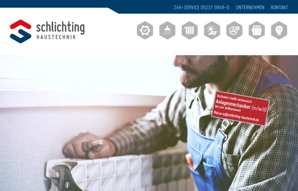 Vorschau von www.haustechnik-schlichting.de, Schlichting Haustechnik, Inhaber Gerd Schlichting