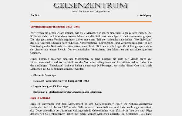 Vorschau von www.gelsenzentrum.de, Vernichtungslager in Europa 1933 - 1945