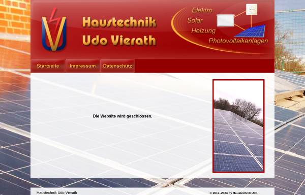 Vorschau von www.solartechnik-vierath.de, Haustechnik Udo Vierath