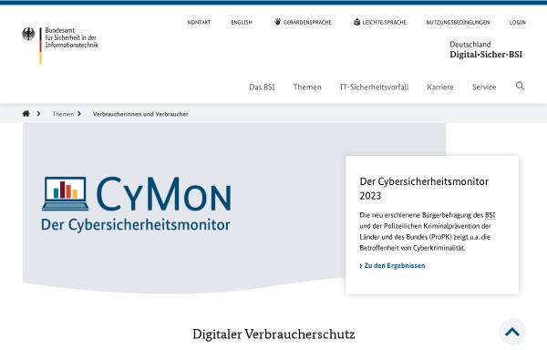 Vorschau von www.buerger-cert.de, Projekts des Bundesamtes für Sicherheit in der Informationstechnik (BSI)