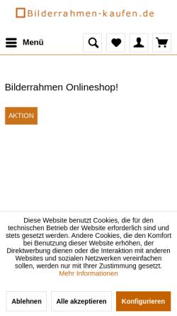 Vorschau der mobilen Webseite www.bilderrahmen-kaufen.de, Ruckdeschel KG