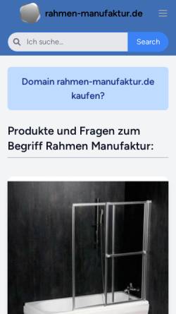 Vorschau der mobilen Webseite rahmen-manufaktur.de, RahmenManufaktur Steffen Proske