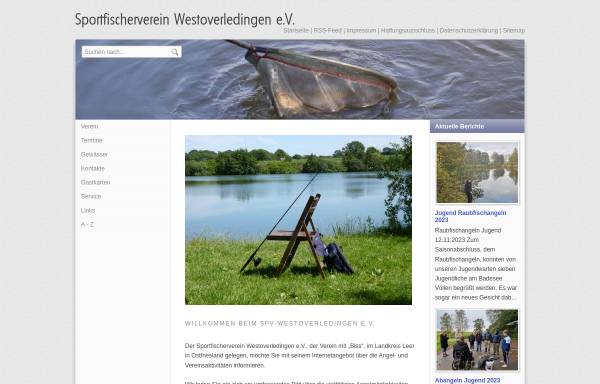 Vorschau von www.sfv-westoverledingen.de, Sportfischerverein Westoverledingen e.V.