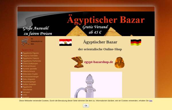 Vorschau von www.egypt-bazarshop.de, Ägyptischer Bazar