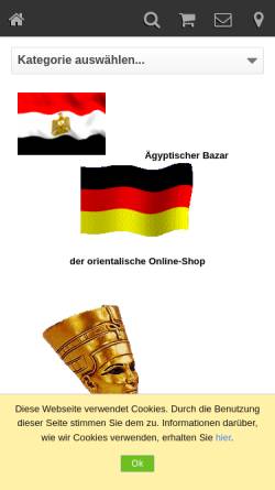 Vorschau der mobilen Webseite www.egypt-bazarshop.de, Ägyptischer Bazar